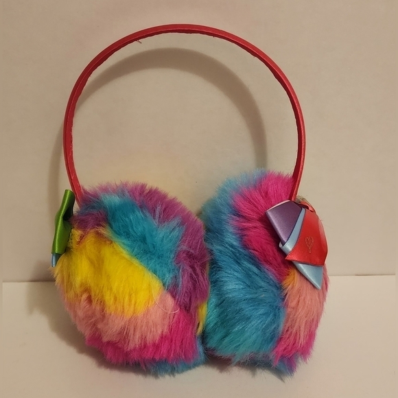 JoJo Siwa Girls‎ Winter Rainbow Ear Muffs. Size 2T-5T - Picture 1 of 3